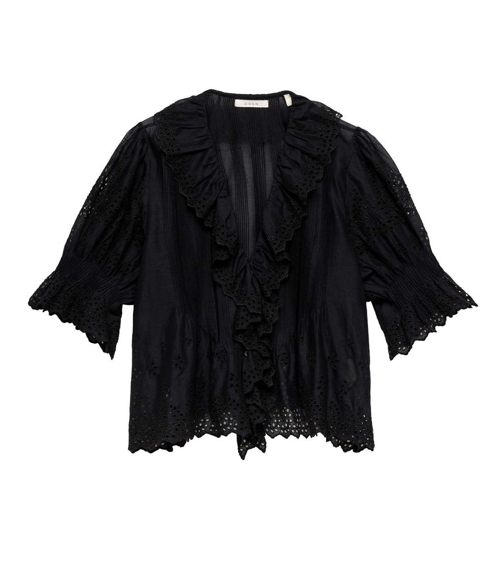 HMD -- HENRI TOP -- BLACK EYELET