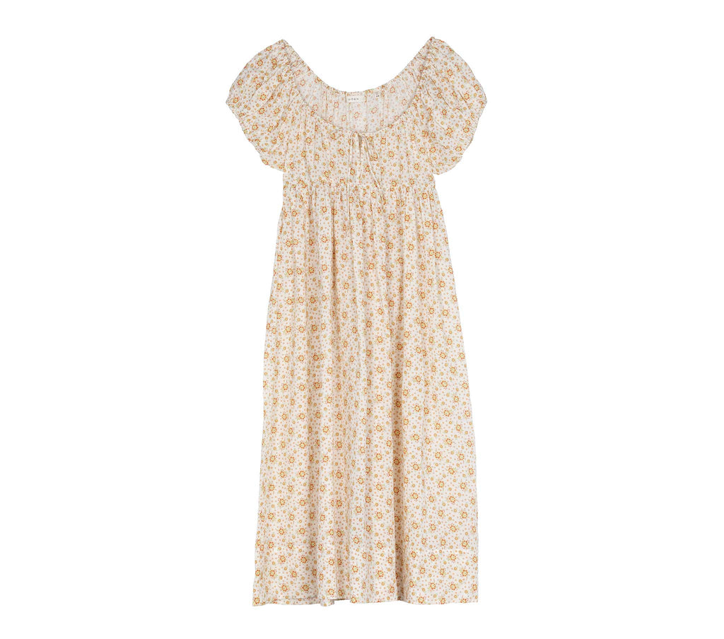 HMD -- PIAZZA DRESS -- ALABASTER COUNTRYSIDE CALICO