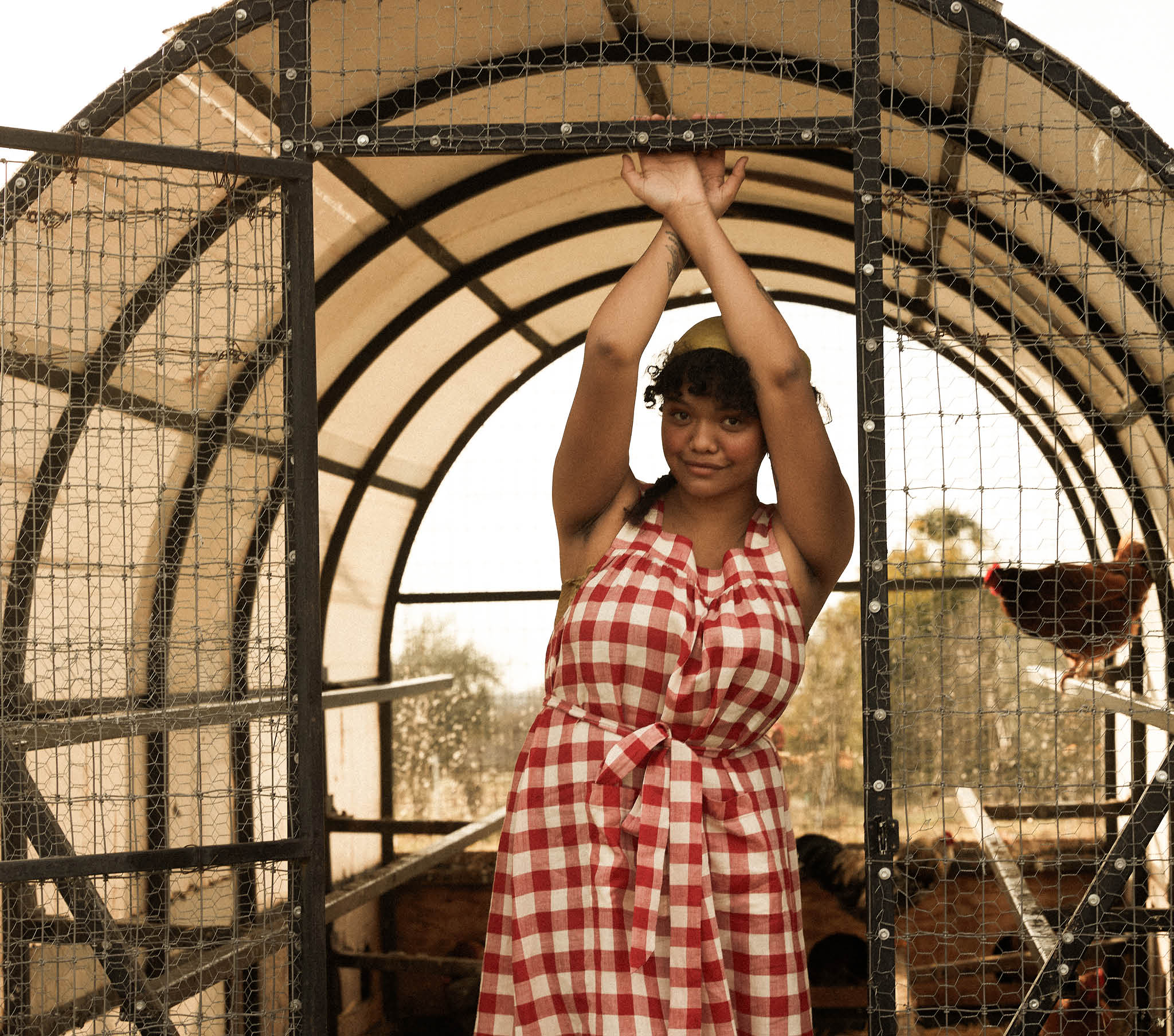 HMD -- EVE DRESS -- ST OUEN SWEET CHERRY PLAID