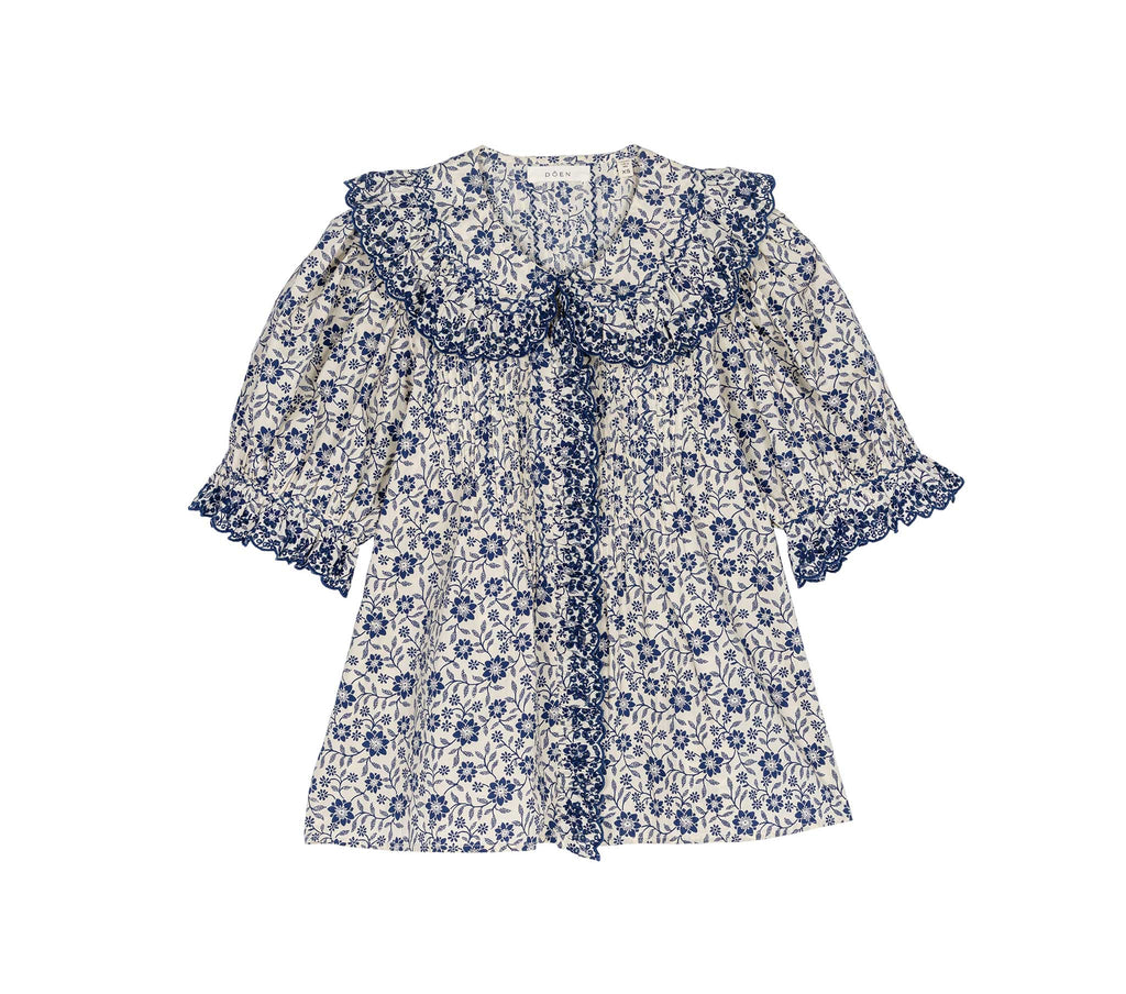 HMD -- QUINCY TOP -- CREAM JESSAMINE CALICO