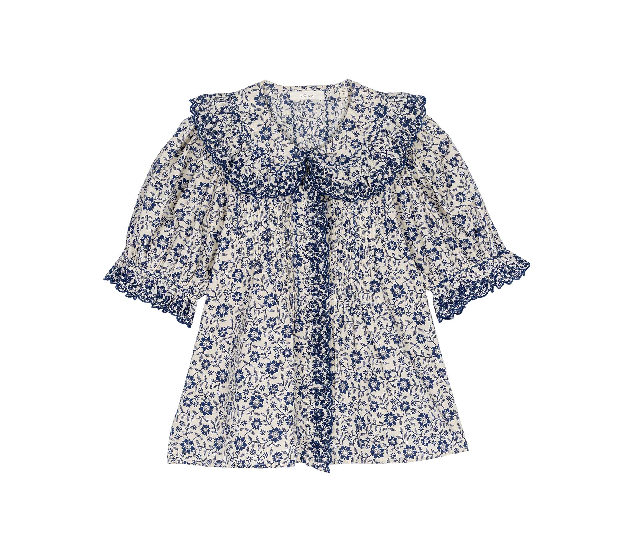 HMD -- QUINCY TOP -- CREAM JESSAMINE CALICO
