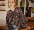 HMD -- THISTLE TOP -- BLACK MULTI